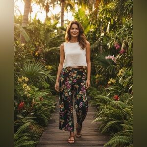 Thalia Sodi Black Floral Pants